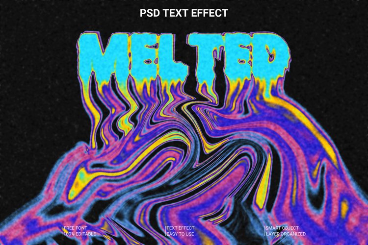 Liquid Melted Font Style Effect example image 1