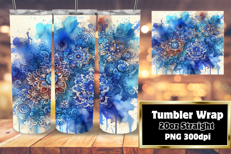 Trendy 20oz Design for Sublimation , Watercolor Patter