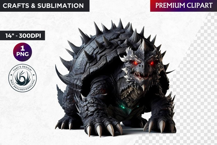 Dark Tarasque clipart,Mythological Creature, Fantasy clipart