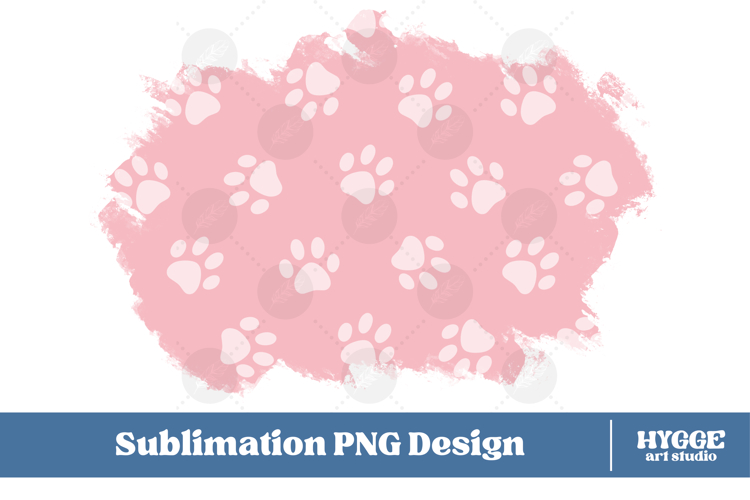 American 4th of July Cat Dog Paw Background Png Sublimation