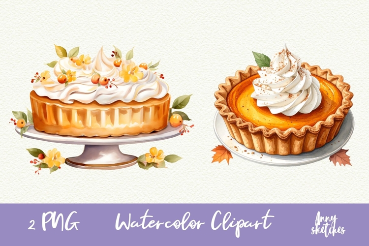 Pumpkin Pie Whipped Cream Clipart Sublimation Baking PNG