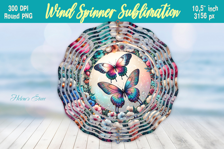 Cute butterfly windspinner |Summer Wind spinner sublimation