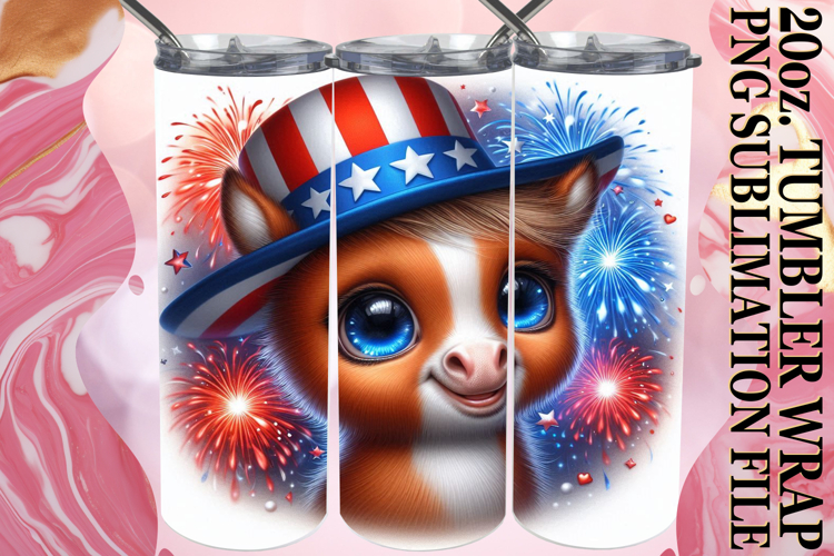 Cozy Sublimation 20oz tumbler wrap, USA Animals