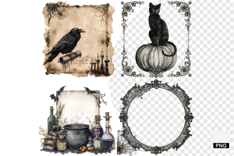 Halloween Wedding Invitation Clipart