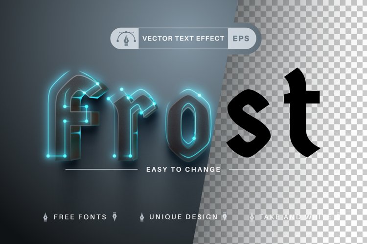 Glow Frost - Editable Text Effect, Font Style example image 1