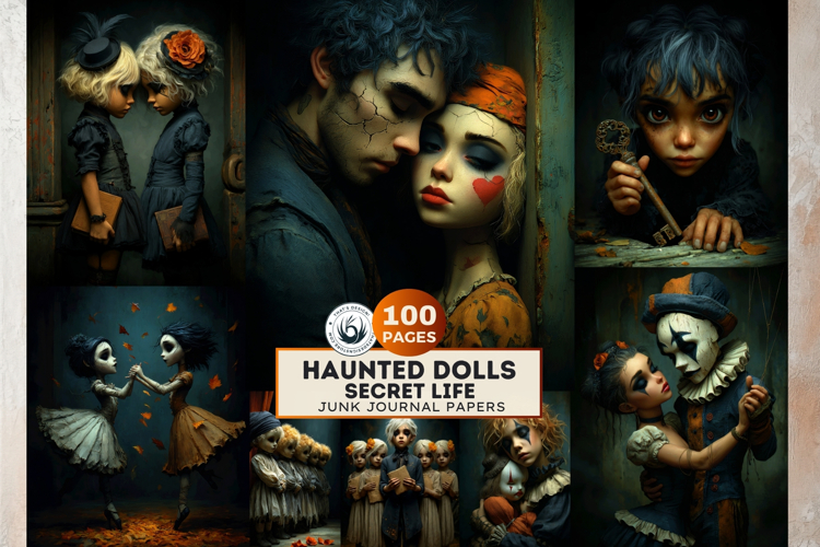 Haunted Dolls Secret Life Gothic Storytelling Journal Papers
