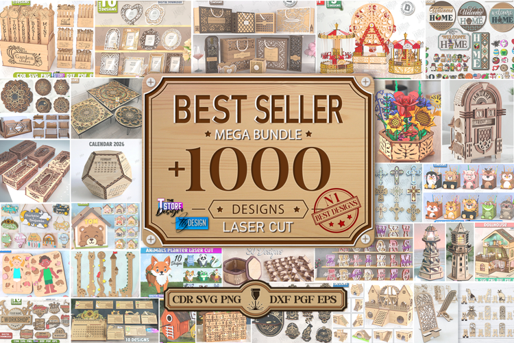 1000 Best Seller Laser Cut. Wood Working. Laser Decor. Craft