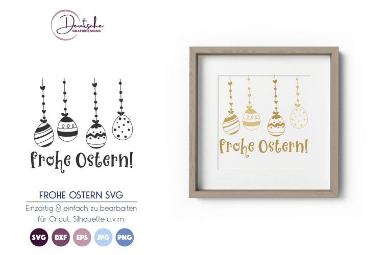 Frohe Ostern SVG |Ostereier example image 1