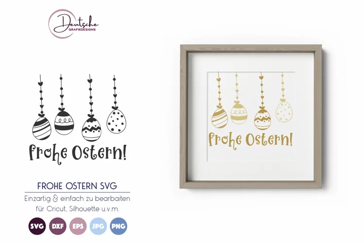 Frohe Ostern SVG |Ostereier