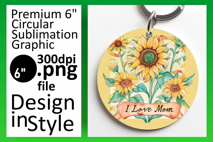 Mother's Day Sublimation Car Coaster - Round