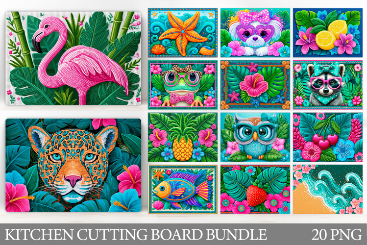 Summer Cutting Board Bundle. Summer Sublimation example image 1
