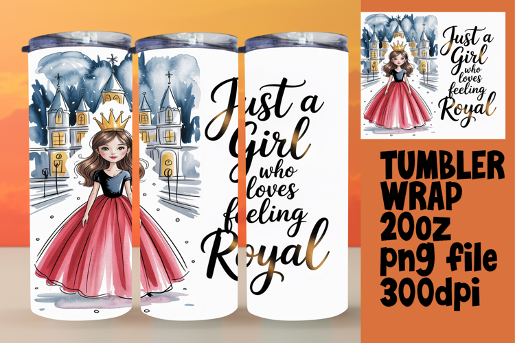 LUXE 20oz Tumbler Graphic for Sublimation , Just A Girl