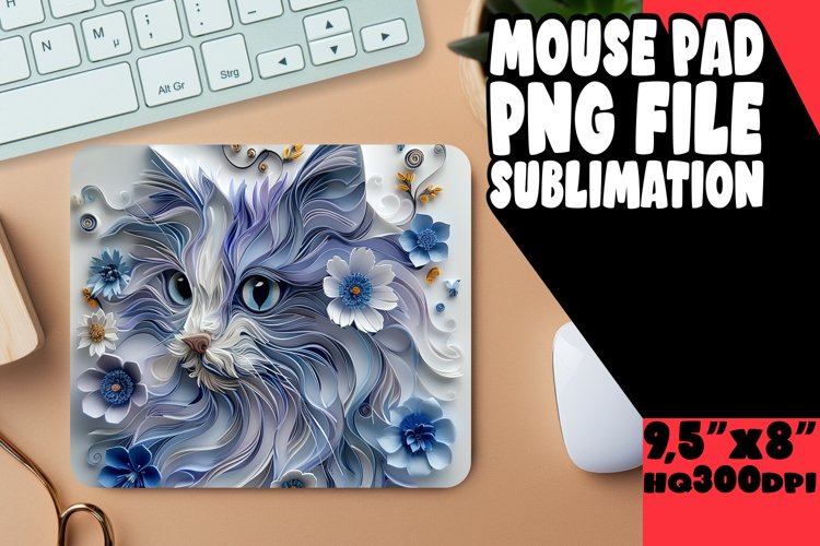 Purrfection 3D Mouse Pad - Cat Lover example image 1