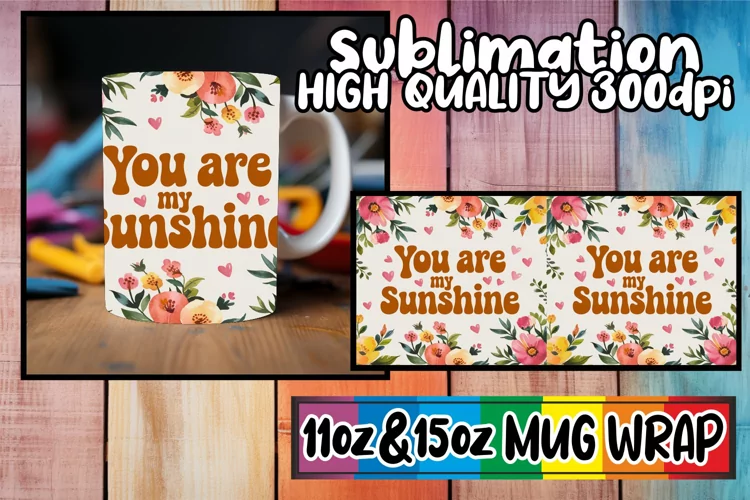 Cozy thoughts 11oz 15oz sublimation wrap, Flower Quote