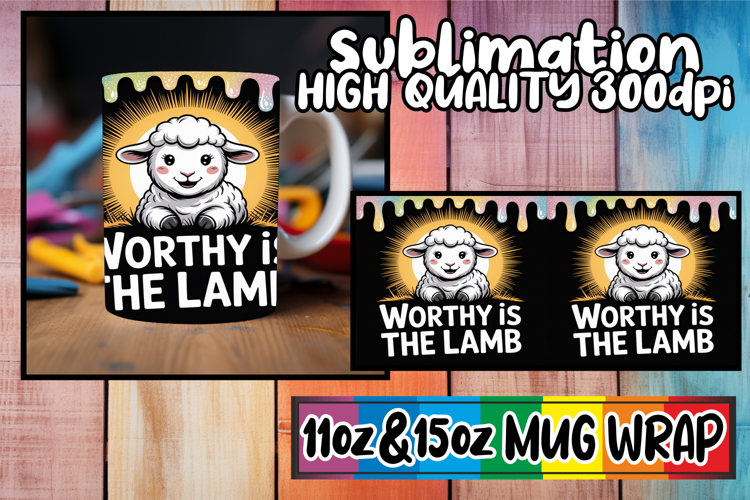 Luminous vibes sublimation mug wrap, Christian