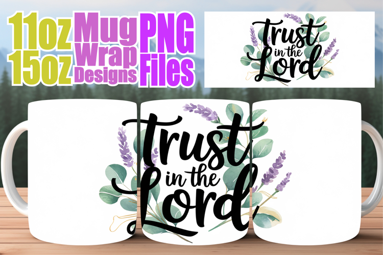 Tranquil vibes 11oz 15oz mug wrap, Christian