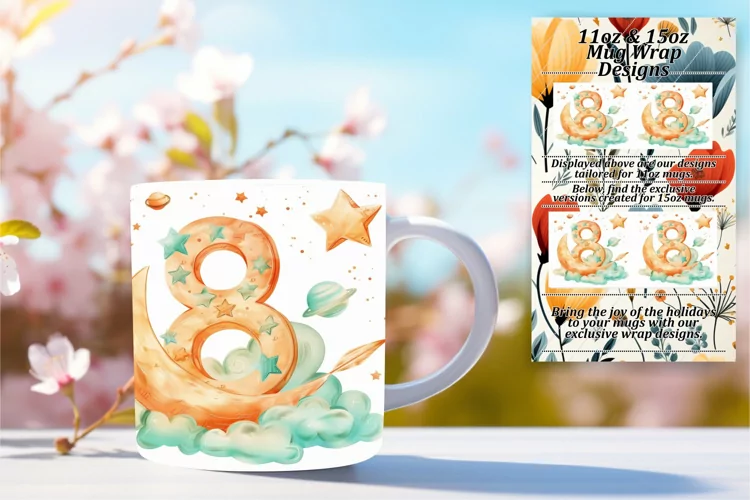 Watercolor Creation: Sublimation Mug Wrap Art 11oz/15oz