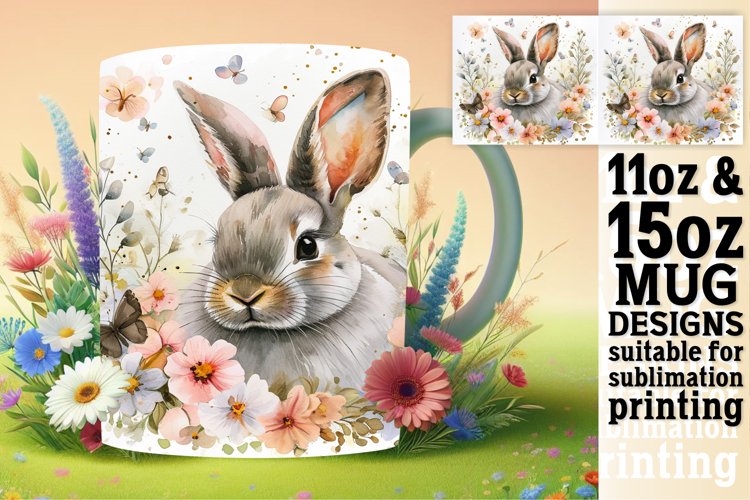 Easter Bunny Dream: Watercolor Mug Sublimation