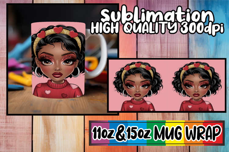 Gentle vibes sublimation print wrap, Afro Girl