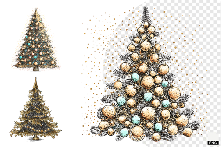 Doodle Style Christmas Clipart
