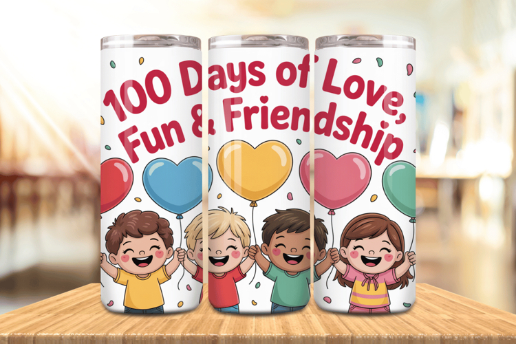 100 Days Of School Tumbler wrap, Teacher Day 20oz Tumbler