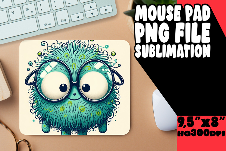 Radiant Mouse Pad Designs PNG, Monster