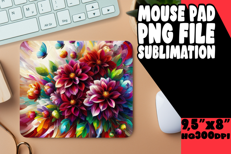 Sweet Mouse Pad Sublimation Ideas, Flowers