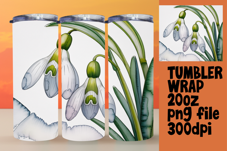 VIBRANT Design for 20oz Tumbler , Flowers