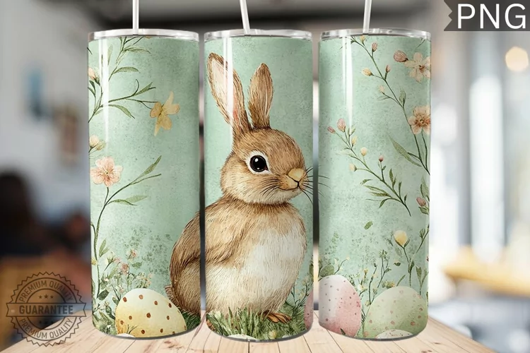 Spring Easter Tumbler Wrap - High Quality 300 Dpi