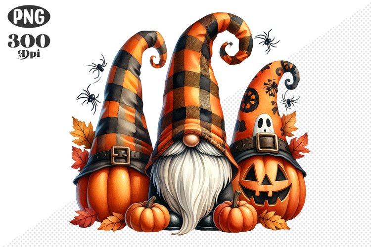 Halloween Gnomes Sublimation - Clipart PNG Design
