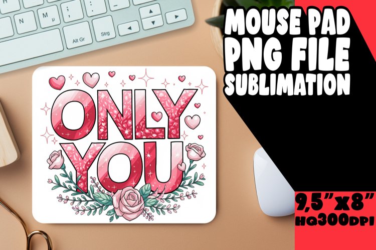Blissful Mouse Pad Sublimation Magic, Valentines