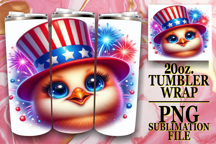 PRESENT OF LAUGHTER 20oz TUMBLER WRAP, USA Animals
