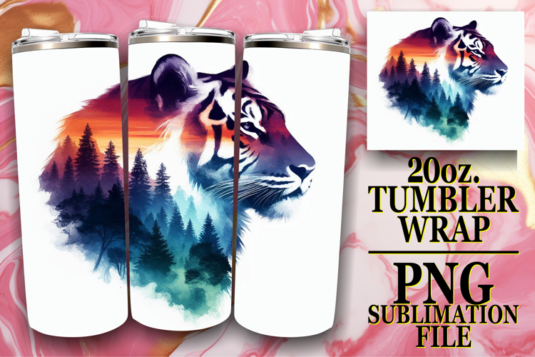 PLAYFUL SPIRITS 20oz TUMBLER WRAP, Animals Art