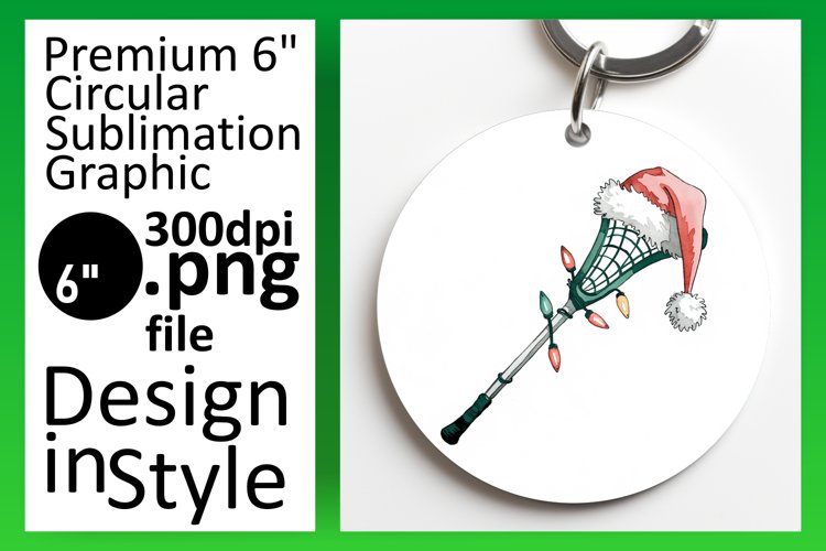 Dynamic Keychain Circle Design Template , Holiday