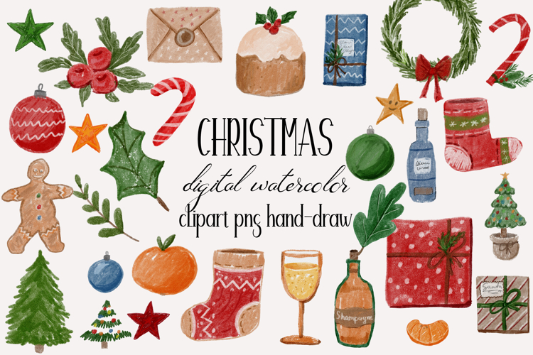 Christmas clipart hand drawn png
