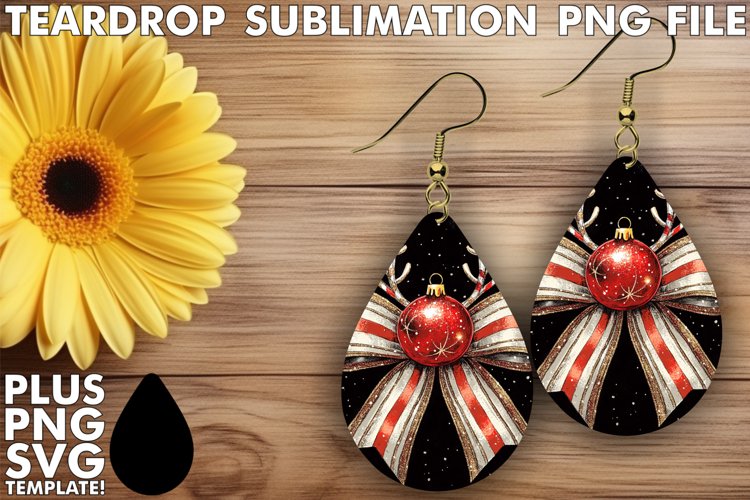 Radiant TEARDROP Earrings Gift Ideas, Christmas Bow