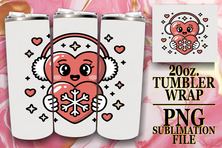 RADIANT ENCOUNTERS 20oz TUMBLER WRAP, Valenines Heart