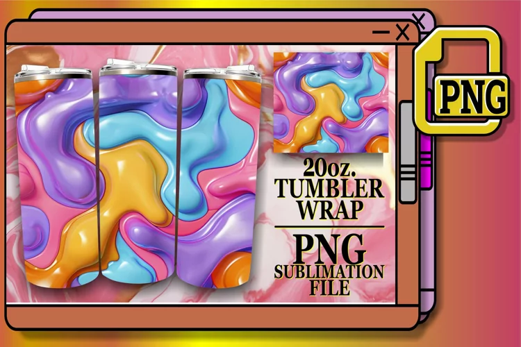 Expressive Inflated Art Tumbler Wrap Series