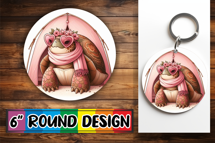 Radiant Sublimation Ornaments PNG, Turtle