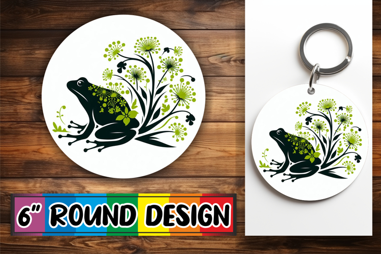 Joyful Round Keychain Magic, Flower Animals