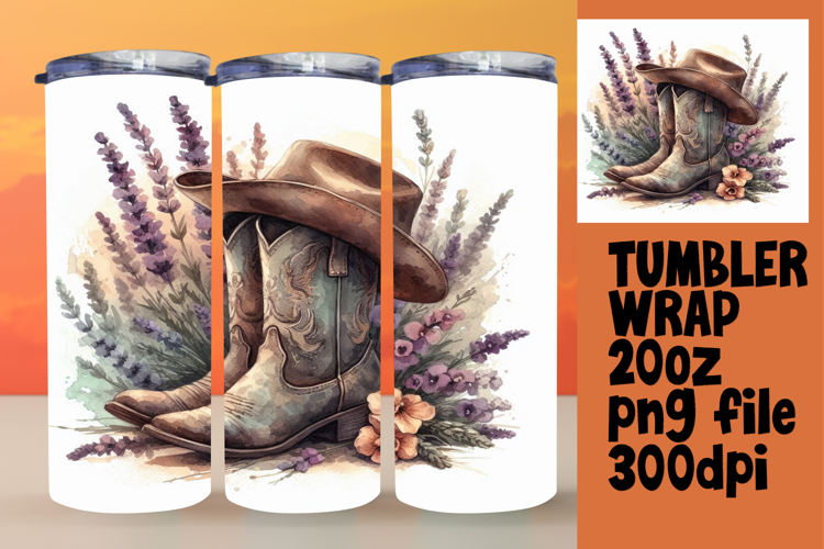 RADIANT 20oz Tumbler Wrap for Personal Use , Western