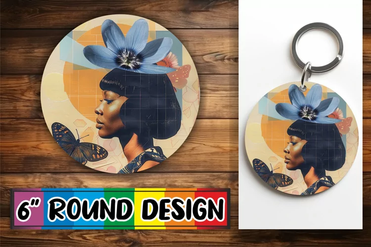 Wrap Artistic Black Woman Abstract Tumbler Art PNG
