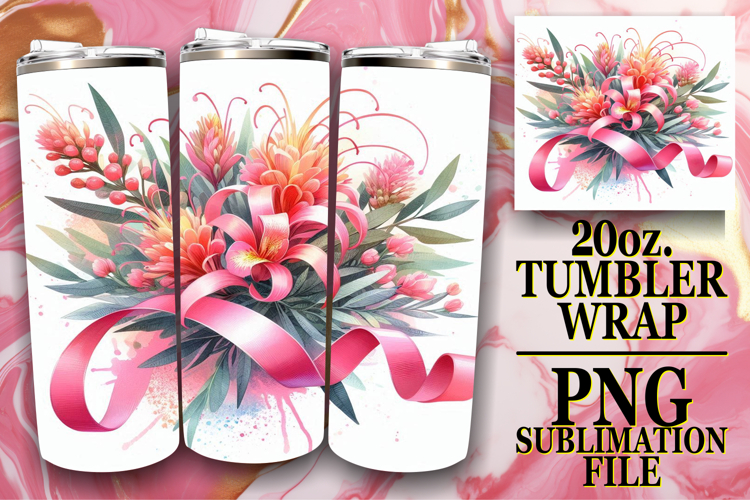 Joyful Inspirations 20oz tumbler wrap, Flowers