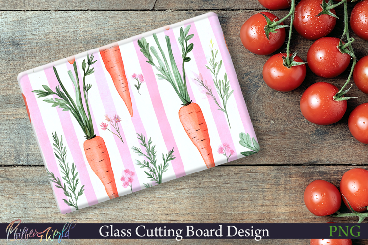 Cutting Board Design | Stripes | carrot