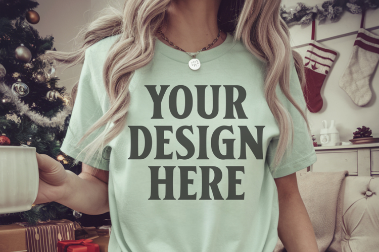 Bay Christmas Comfort Colors 1717 Mockups, CC 1717 m