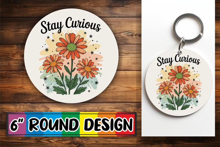Radiant Round Car Coaster Magic, Flowers Quote