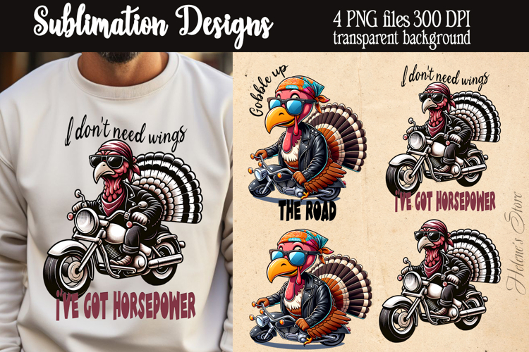 Funny Sarcastic quotes Retro biker turkey PNG Sublimation