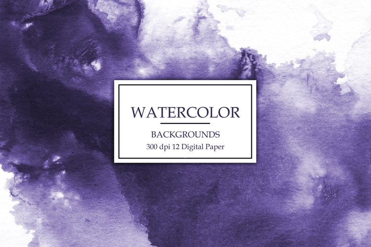 Valentine Purple Watercolor example image 1