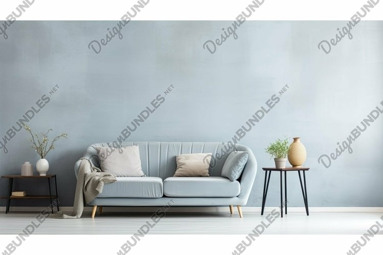 serene light blue wall paper example image 1