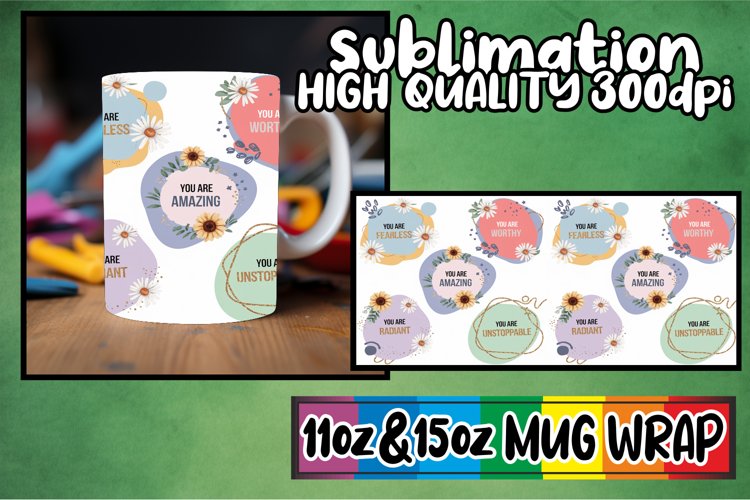 Joyous memories 11oz 15oz mug wrap, Quote example image 1